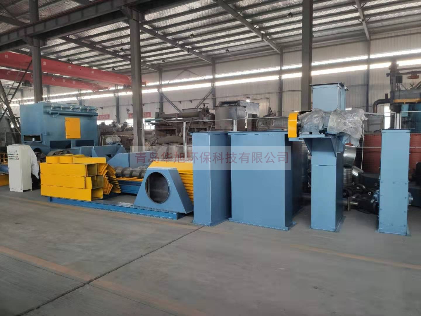 威海榮成客戶訂購(gòu)的Q6912通過(guò)式拋丸機(jī)除塵器及拋丸機(jī)配件