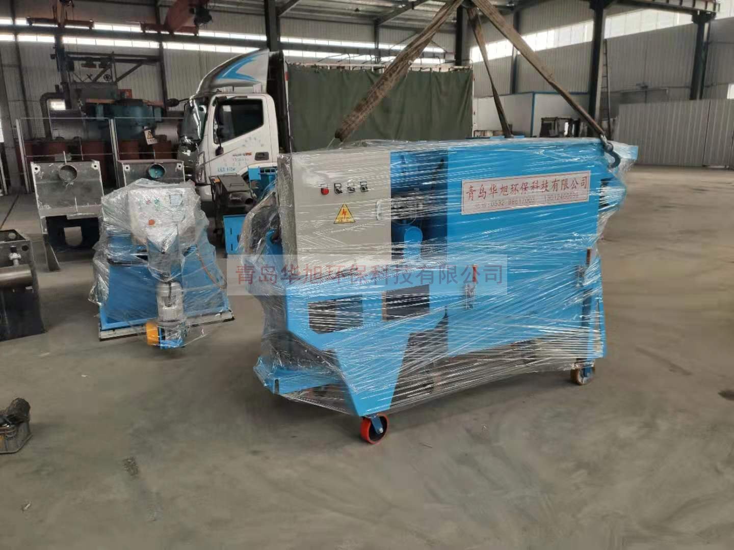 移動(dòng)式拋丸機(jī)主機(jī)和除塵器