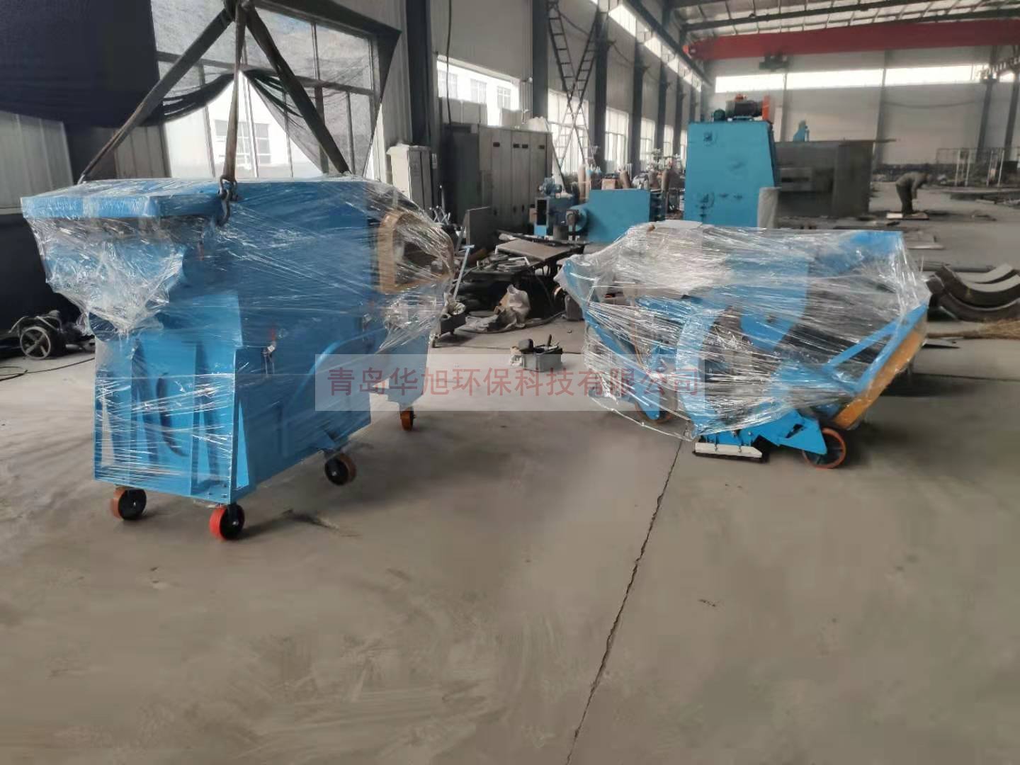 移動(dòng)式拋丸機(jī)主機(jī)和除塵器