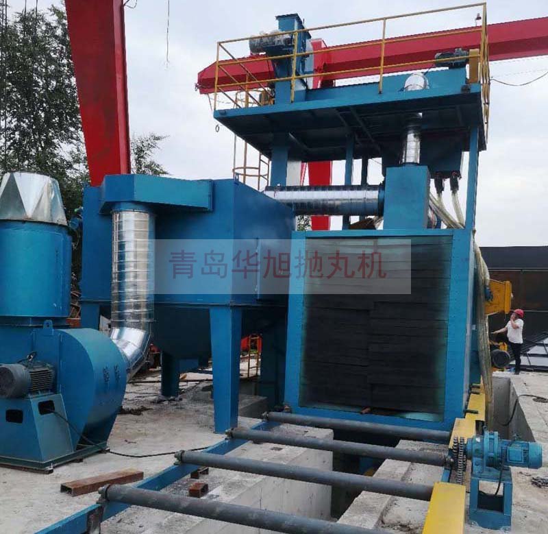 河南新鄉(xiāng)Q6918輥道通過(guò)式拋丸機(jī)調(diào)試完畢