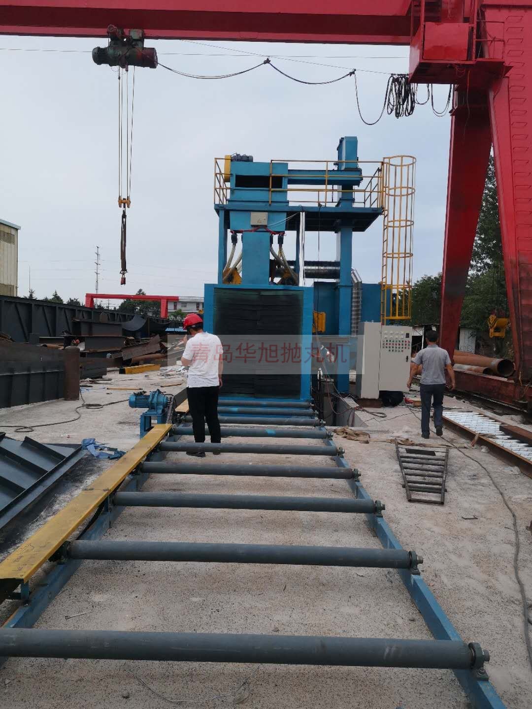 Q6918輥道通過式拋丸機(jī)調(diào)試準(zhǔn)備試車