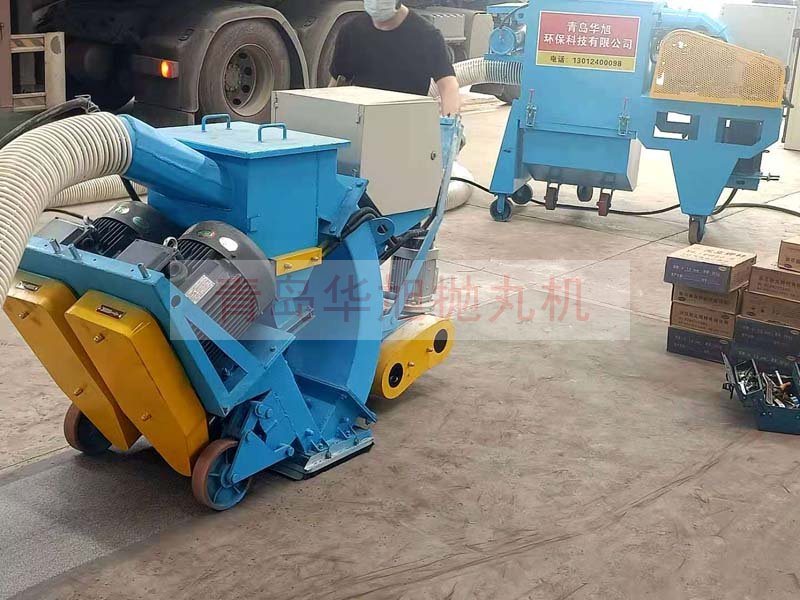 移動式拋丸機清理鋼板表面鐵銹